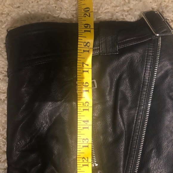 ASOS Black Biker Leather Jacket - Picture 6 of 6